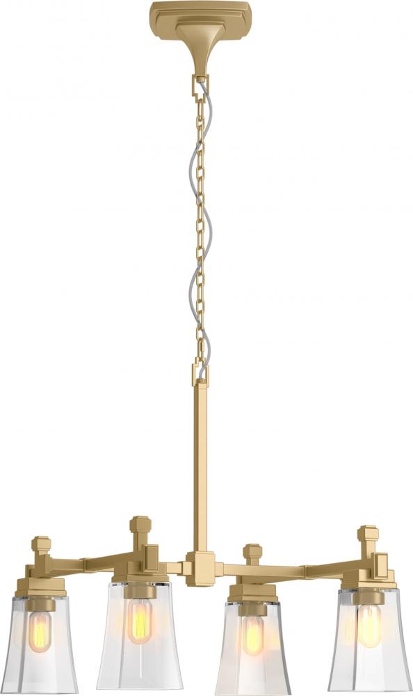 Riff 30.5 in. Four-Light Chandelier