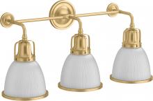 Kohler Lighting 32283-SC03-2GL - HAUKSBEE™ 3 LIGHT BELL SCONCE