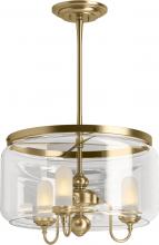 Kohler Lighting 22656-CH03-BGL - ARTIFACTS® 3 LIGHT CHANDELIER - DRUM