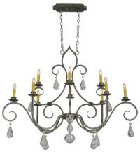 2nd Avenue Designs White 117638 - 48"L Celine Oval 10 LT Chandelier