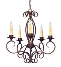 2nd Avenue Designs White 120247 - 22" Wide Elisha 5 Light Chandelier