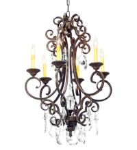 2nd Avenue Designs White 120268 - 24" Wide Aumberto 6 Light Chandelier