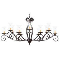 2nd Avenue Designs White 120295 - 60" Long Firenze 12 Light Oblong Chandelier