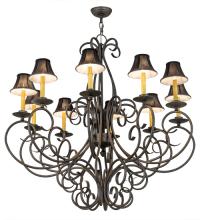 2nd Avenue Designs White 120309 - 42"W Phillipe 10 LT Chandelier