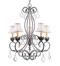 2nd Avenue Designs White 120311 - 28" Wide Felicia 5 Light Chandelier