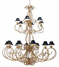 2nd Avenue Designs White 120320 - 84" Wide Alexandria 18 Light Two Tier Chandelier