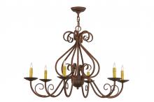 2nd Avenue Designs White 160224 - 36" Wide Jenna 6 Light Chandelier