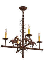 2nd Avenue Designs White 163306 - 26" Wide Cowboy 4 Light Chandelier