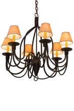 2nd Avenue Designs White 185646 - 30"W Bell 6 LT Chandelier