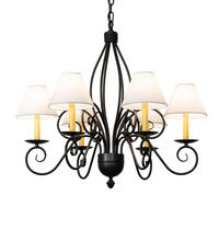 2nd Avenue Designs White 227499 - 32" Wide Squire 6 Light Chandelier