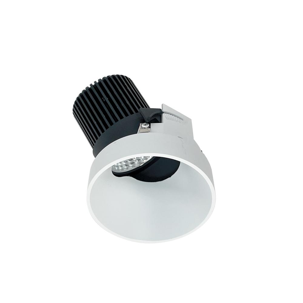 4" Iolite LED Round Trimless Adjustable Slot, 1000lm / 14W, 2700K, Matte Powder White