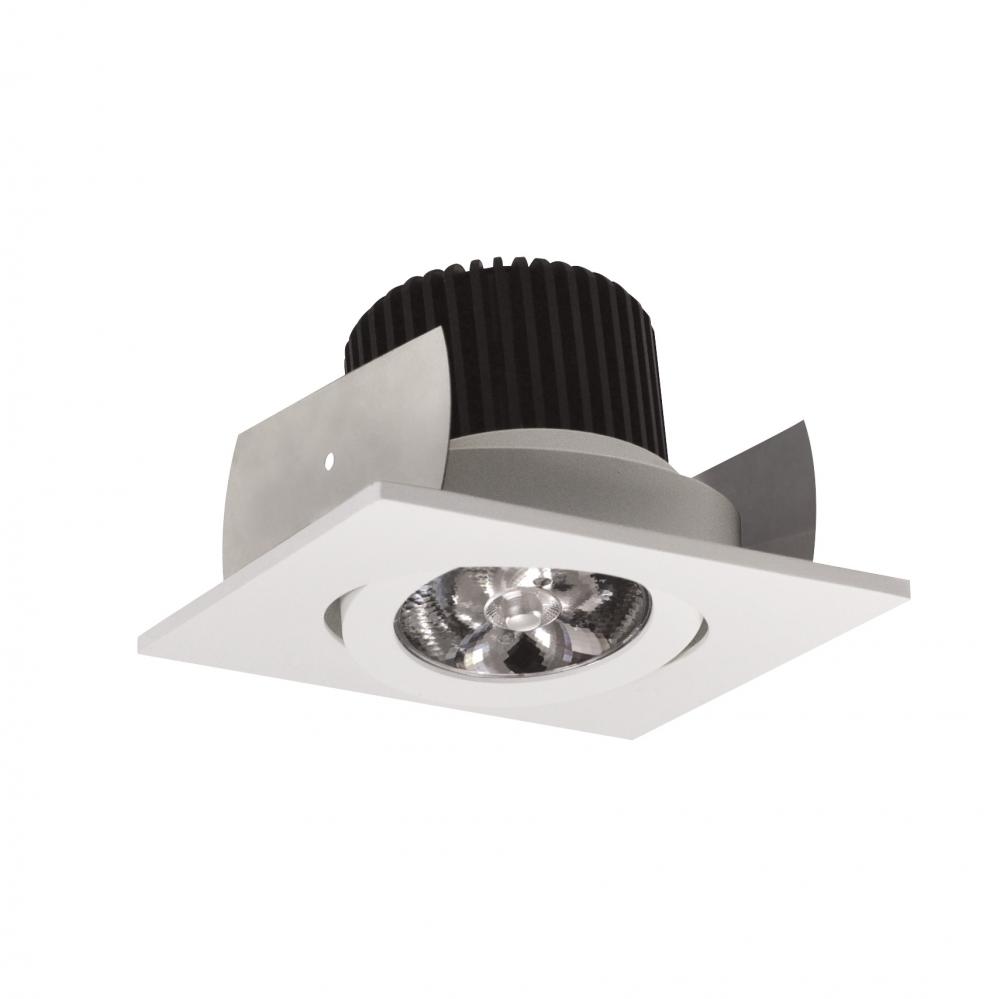 2" Iolite LED Square Adjustable Gimbal, 10-Degree Optic, 800lm / 12W, 3000K, White Finish