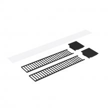 Nora NLUD-4LOUVBB - Louver Accessory Set for NLUD-4334, Black Louver, Black End Caps