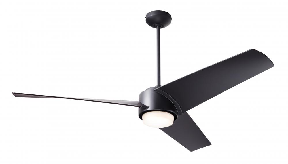 Ambit DC Fan- Matte Black Finish; 56" Matte Black Blades; 17W LED (Matte Black Trim)