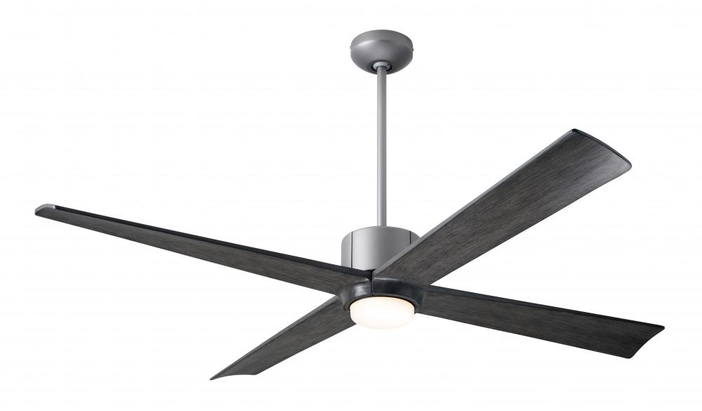 Nouveau DC Fan; Graphite Finish w/ Matte Black; 56" Ebony Blades; 17W LED; Wall Control