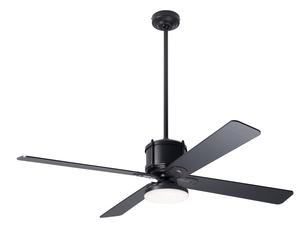 Industry DC Fan; Dark Bronze Finish; 50" White Blades; 20W LED Open; Wall Control