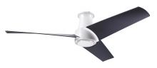 Modern Fan Co. AMB-FM-MW-56-MB-NL-WC - Ambit Flush DC Fan- Matte White Finish; 56" Matte Black Blades; No Light; Wall Control