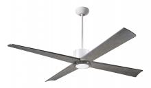 Modern Fan Co. NOU-MWGT-56-GY-NL-WC - Nouveau DC Fan; Matte White Finish w/ Graphite; 56" Graywash Blades; No Light; Wall Control