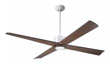 Modern Fan Co. NOU-MWGT-56-MG-NL-RC - Nouveau DC Fan; Matte White Finish w/ Graphite; 56" Mahogany Blades; No Light; Remote Control