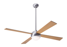 Modern Fan Co. BAL-BA-42-MP-652-002 - Ball Fan; Brushed Aluminum Finish; 42" Maple Blades; 20W LED; Fan Speed and Light Control (3-wir