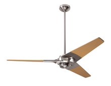 Modern Fan Co. TOR-BN-52-MP-NL-002 - Torsion Fan; Bright Nickel Finish; 52" Maple Blades; No Light; Fan Speed and Light Control (3-wi