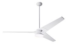 Modern Fan Co. TOR-GW-62-NK-272-002 - Torsion Fan; Gloss White Finish; 62" Nickel Blades; 20W LED; Fan Speed and Light Control (3-wire