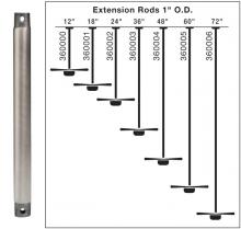 Kichler 360000PN - Fan Down Rod 12 Inch