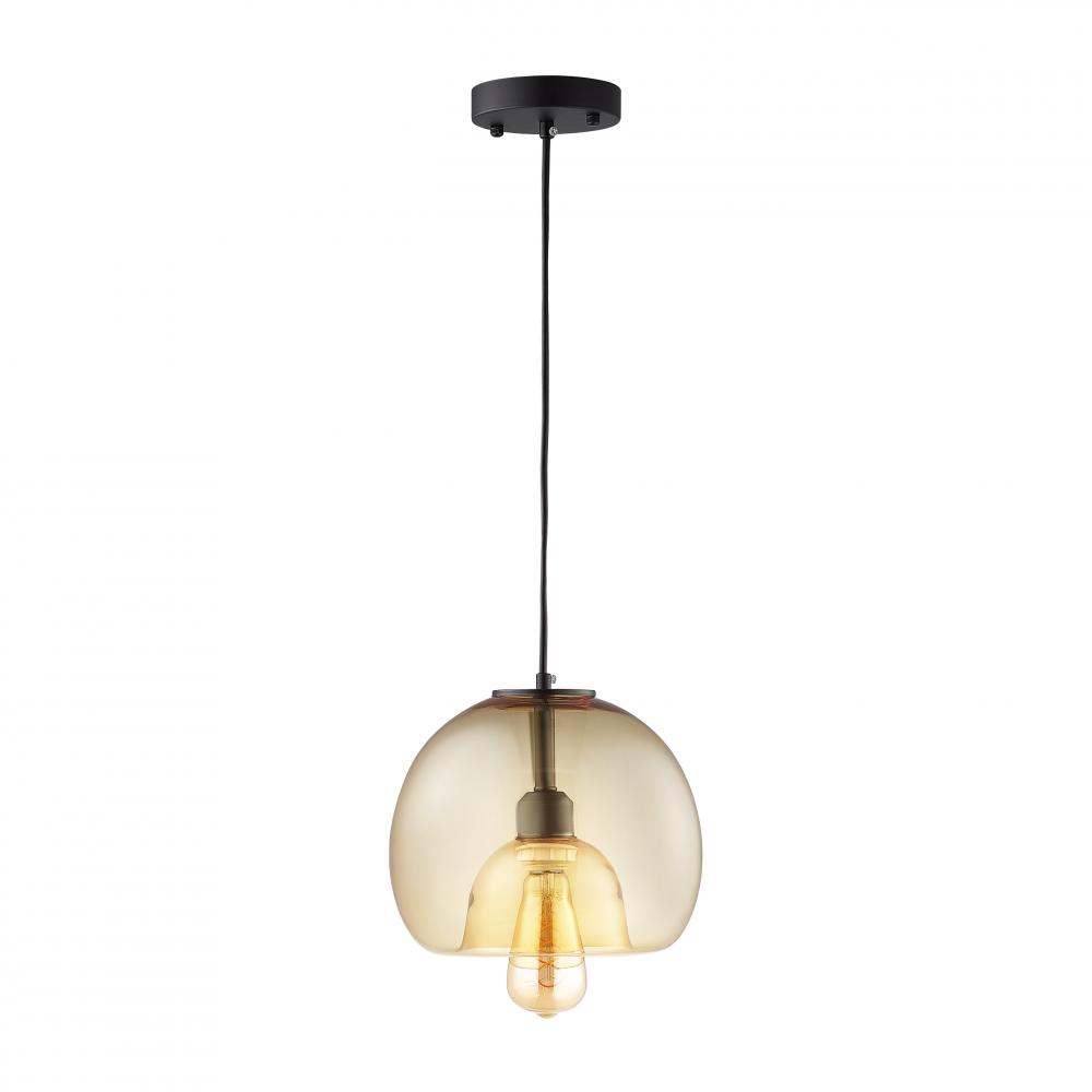 CARRO HOME Carina Glass Globe Pendant Light – Amber