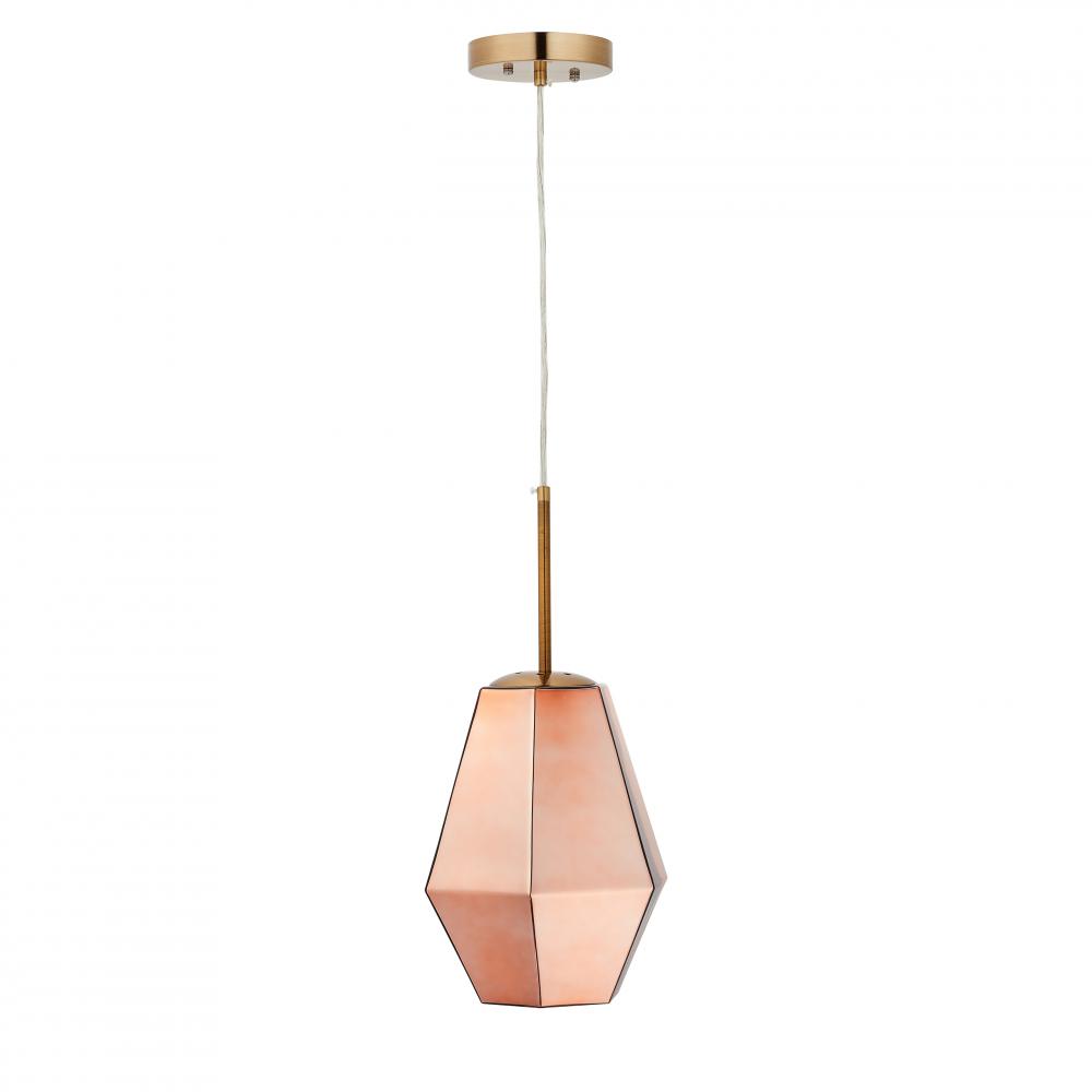 CARRO HOME Taurus Jewel Tone Glass Pendant Light – Sparkling Bronze