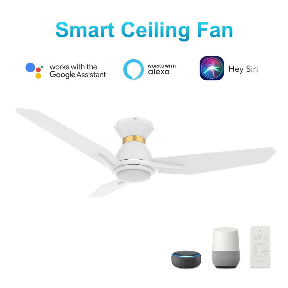 Calen 44-inch Smart Ceiling Fan with Remote, Light Kit Included, Works with Google Assistant, Amazon