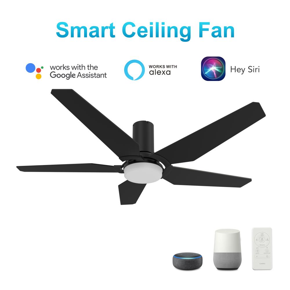 Woodrow 52-inch Smart Ceiling Fan with Remote, Light Kit Included, Works with Google Assistant, Amaz