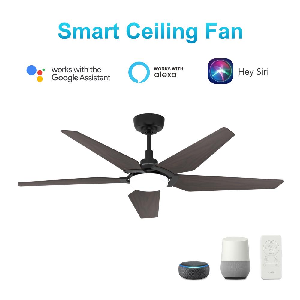 Woodrow 52-inch Smart Ceiling Fan with Remote, Light Kit Included, Works with Google Assistant, Amaz