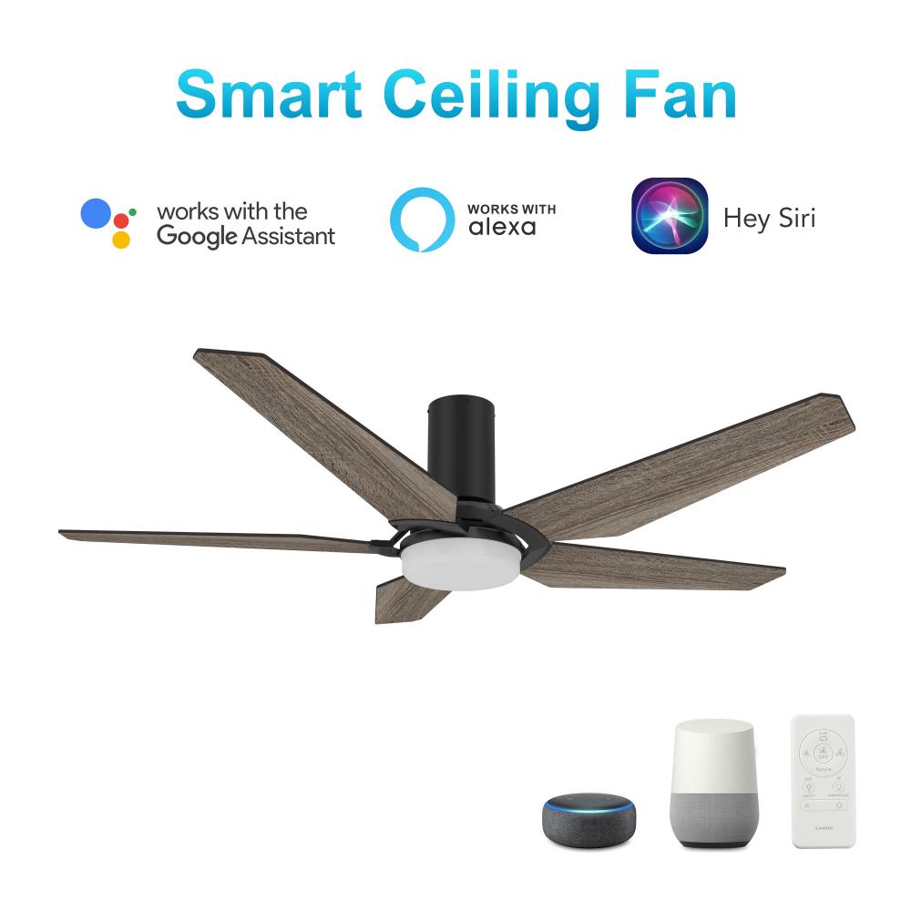 Woodrow 52-inch Smart Ceiling Fan with Remote, Light Kit Included, Works with Google Assistant, Amaz