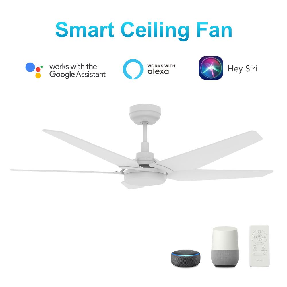 Woodrow 52-inch Smart Ceiling Fan with Remote, Light Kit Included, Works with Google Assistant, Amaz