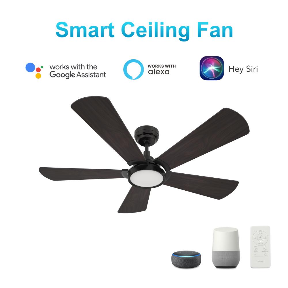 Winston 52-inch Smart Ceiling Fan with Remote, Light Kit Included, Works with Google Assistant, Amaz