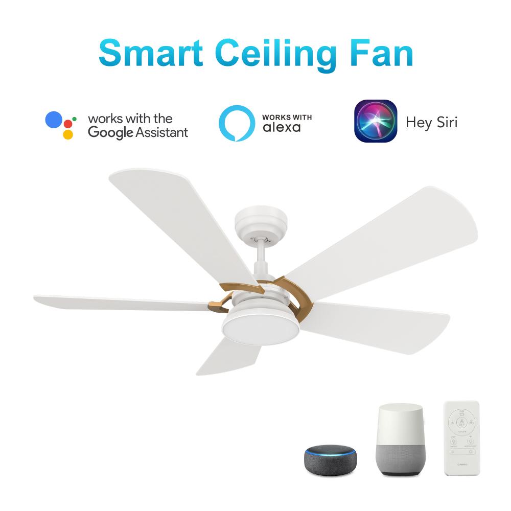 Savili 52'' Smart Ceiling Fan with Remote, Light Kit Included?Works with Google Assistant an