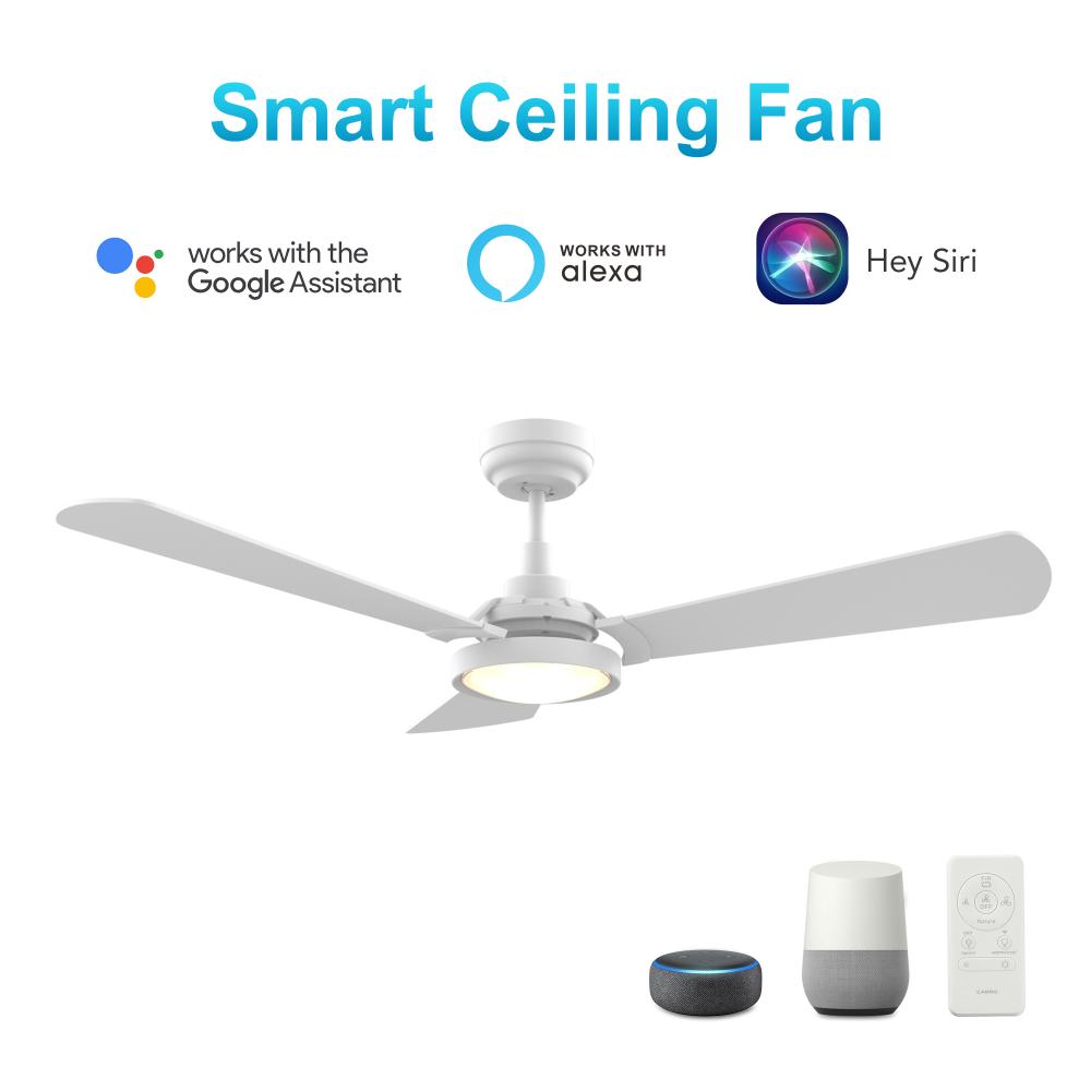 Brisa 56-inch Smart Ceiling Fan with Remote, Light Kit Included, Works with Google Assistant, Amazon