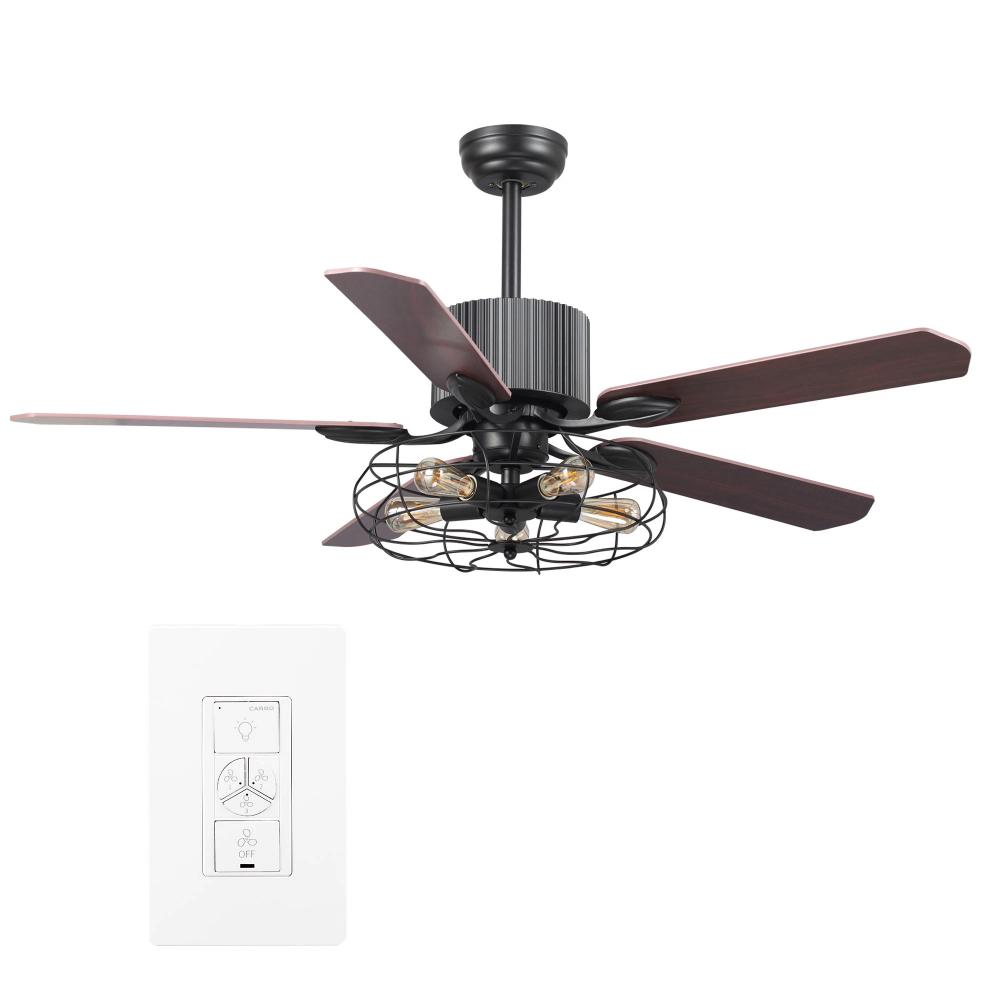 Heritage 52-inch Indoor Smart Ceiling Fan with Light Kit & Wall Control, Works with A