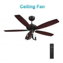 Carro USA VC525D-L31-BH-1 - Huntley 52-inch Ceiling Fan with Remote, Light Kit Included