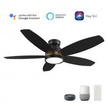 Carro USA VS485Q5-L12-W1-1-FMA - Granville 48'' Smart Ceiling Fan with Remote, Light Kit Included?Works with Google Assistant