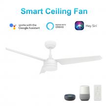 Carro USA VS523N-L12-W1-1 - Atticus 52'' Smart Ceiling Fan with Remote, Light Kit Included?Works with Google Assistant a