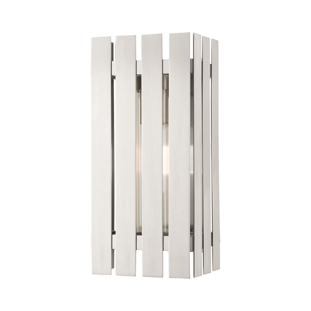 1 Lt Brushed Nickel Outdoor Wall Lantern