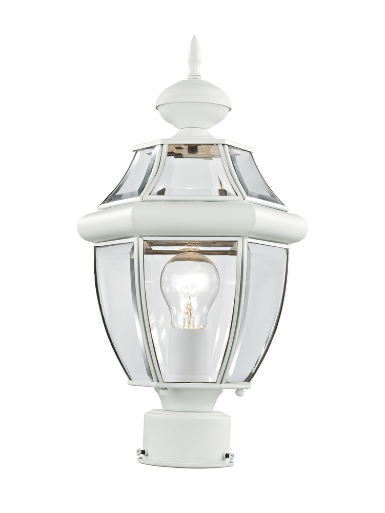 1 Light White Outdoor Post Lantern