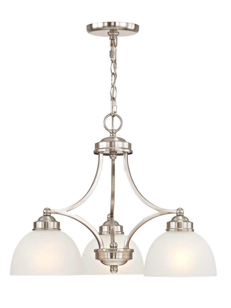 3 Light Brushed Nickel Chandelier