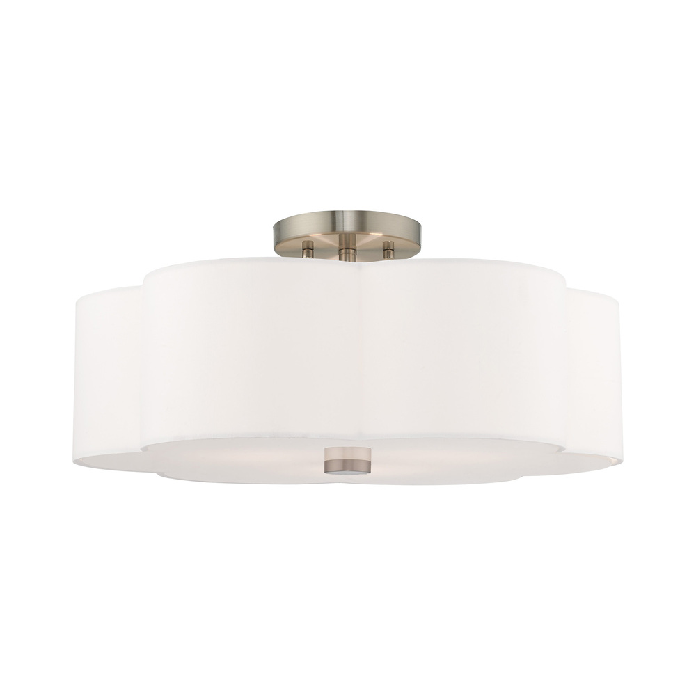 3 Lt Brushed Nickel Ceiling Mount