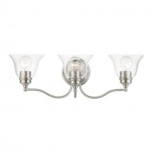 Livex Lighting 16933-91 - 3 Light Brushed Nickel Vanity Sconce