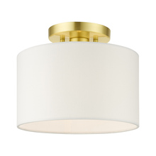 Livex Lighting 41095-12 - 1 Lt Satin Brass Semi Flush