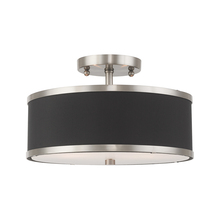 Livex Lighting 60402-91 - 2 Lt Brushed Nickel Ceiling Mount