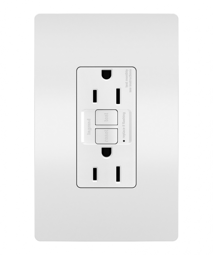 radiant? Spec Grade 15A Self Test GFCI Receptacle, White