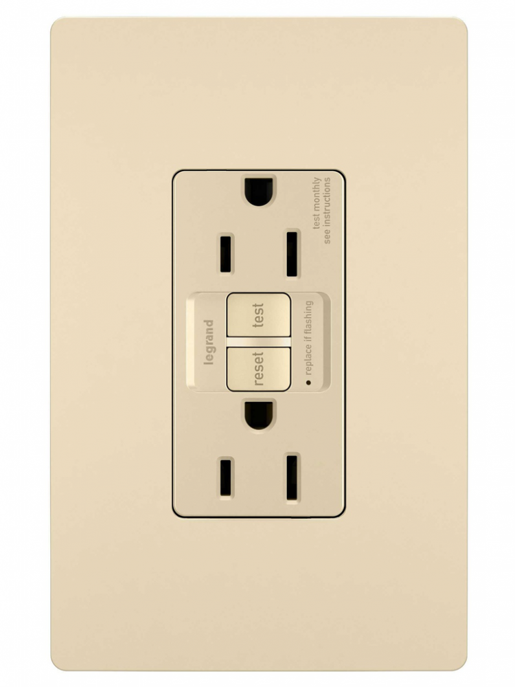 radiant? 15A Duplex Self-Test GFCI Receptacles with SafeLock? Protection, Ivory (12 pack)